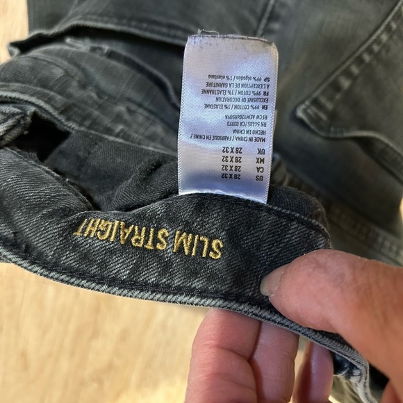 American Eagle Outfitters Black Slim Straight Leg Jeans size 28 - Picture 8 of 8